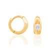 argollas estilo huggies con circonias chicas enchapadas en oro de 18k 2