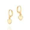 argollas estilo huggies con corazon colgantes enchapadas en oro de 18k 1