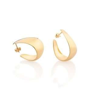Alternative view of Argollas Gotas Gruesas Enchapadas en Oro 18K