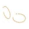 Argollas grande trenzada enchapadas en oro de 18k 1 argollas grande trenzada enchapadas en oro de 18k 2