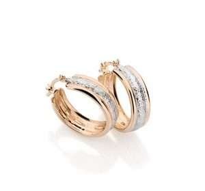 Alternative view of Argollas Gruesas Con  Rodio Enchapadas En Oro 18K