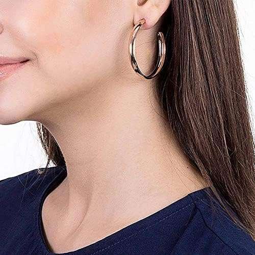 Argollas Gruesas Semi-Abiertas Enchapadas en Oro 18K 3 Argollas Gruesas Semi-Abiertas Enchapadas en Oro 18K