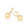 Argollas huggies con bola colgante enchapadas en oro de 18K 1 argollas huggies con bola colgante 1