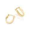 argollas lisas ovaladas pequenas enchapadas en oro de 18k 2