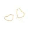 Argollas medianas de corazon enchapadas en oro de 18k 2 argollas medianas de corazon enchapadas en oro de 18k 2