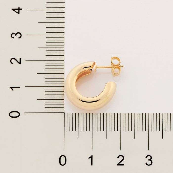 Argollas Gruesas Semi-Abiertas Enchapadas en Oro 18K 8 Argollas Gruesas Semi-Abiertas Enchapadas en Oro 18K - Imagen 6