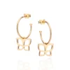 Argollas con mariposa colgante enchapada en oro de 18k 1 argollas de mariposa colgante