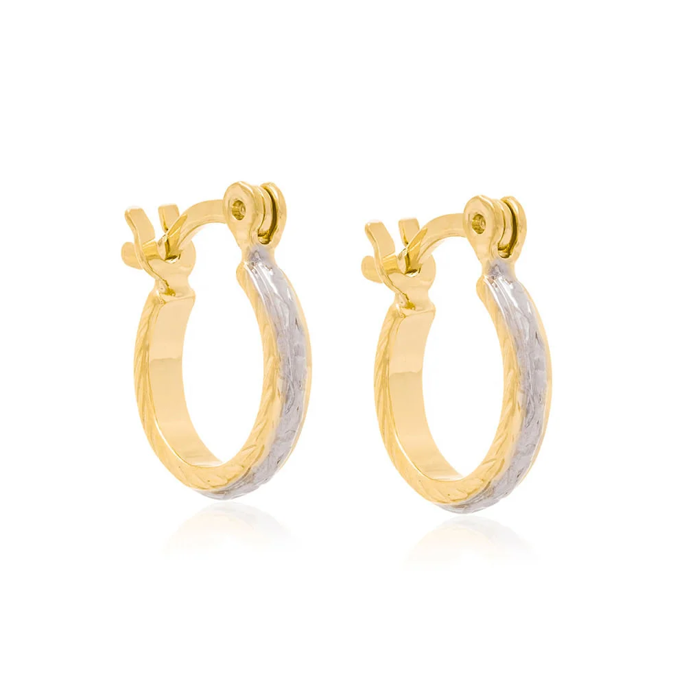Argollas con Rodio para Niñas Enchapadas En Oro 18K 3 Argollas Para Niña Enchapadas En Oro