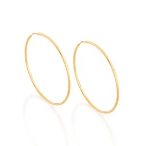 Argollas Delgadas Enchapadas En Oro 18K