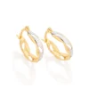 Argollas entrelazadas con Rodio Pequeñas Enchapadas En Oro 18K