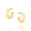Argollas Gruesas Semi-Abiertas Enchapadas en Oro 18K 1 Argollas Gruesas Semi-Abiertas Enchapadas en Oro 18K