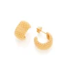 Argollas Huggies Gruesas Semi-Abiertas Enchapadas En Oro18K 1 Argollas Huggies Gruesas Semi-Abiertas Enchapadas En Oro18K