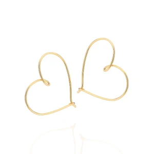 argollas de corazón enchapadas