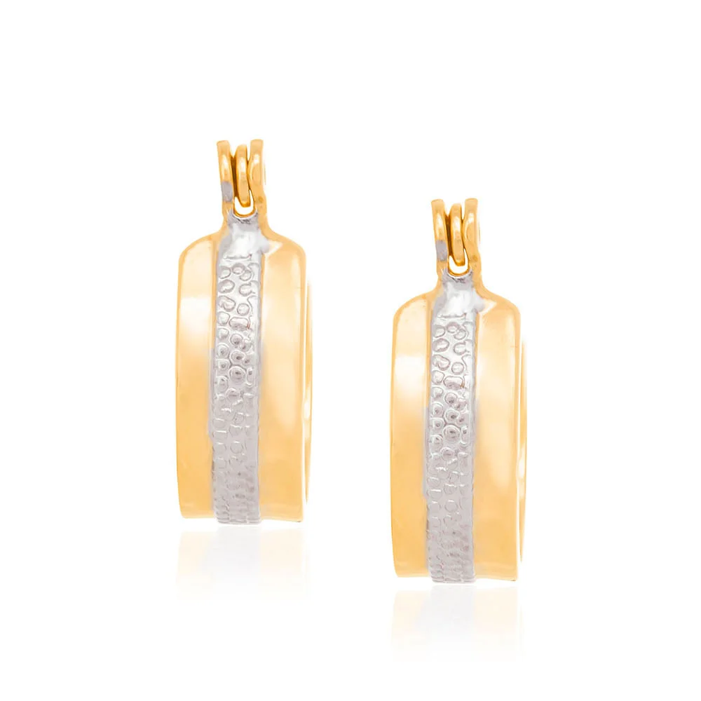 Argollas Pequeñas con Rodio Para Niñas Enchapadas En Oro 18K 4 Argollas Pequeñas con Rodio Para Niñas Enchapadas En Oro 18K - Imagen 2