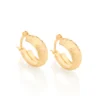 Argollas Pequeñas Gruesas Enchapadas En Oro 18K 2 Argollas Gruesas Enchapadas En Oro 18K