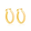 Argollas Redondas Enchapadas en Oro 18K - Medianas (1,8cm) 2 Argollas Redondas medianas
