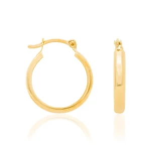 Alternative view of Argollas Redondas Enchapadas en Oro 18K - Medianas (1,8cm)