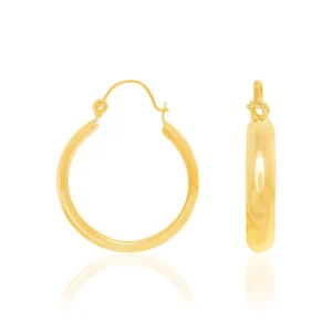 Alternative view of Argollas Redondas Enchapadas en Oro 18K