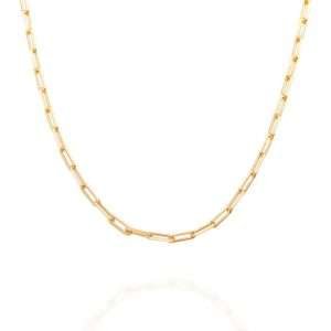 Cadenas Paper Clip Enchapadas en Oro 18K