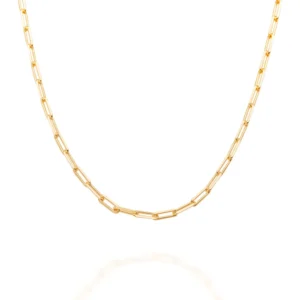 Cadenas Paper Clip Enchapadas en Oro 18K