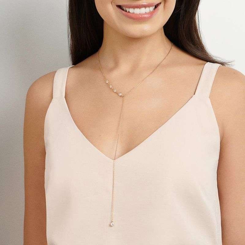 Collar ajustable con circonia enchapado en oro de 18k 4 Collar ajustable con circonia enchapado en oro de 18k - Imagen 2