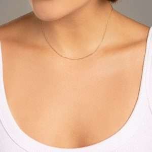 Collar de eslabones chicos enchapado en oro de 18k