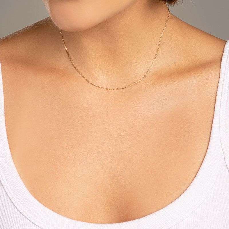 Collar de eslabones chicos enchapado en oro de 18k 3 Collar de eslabones chicos enchapado en oro de 18k