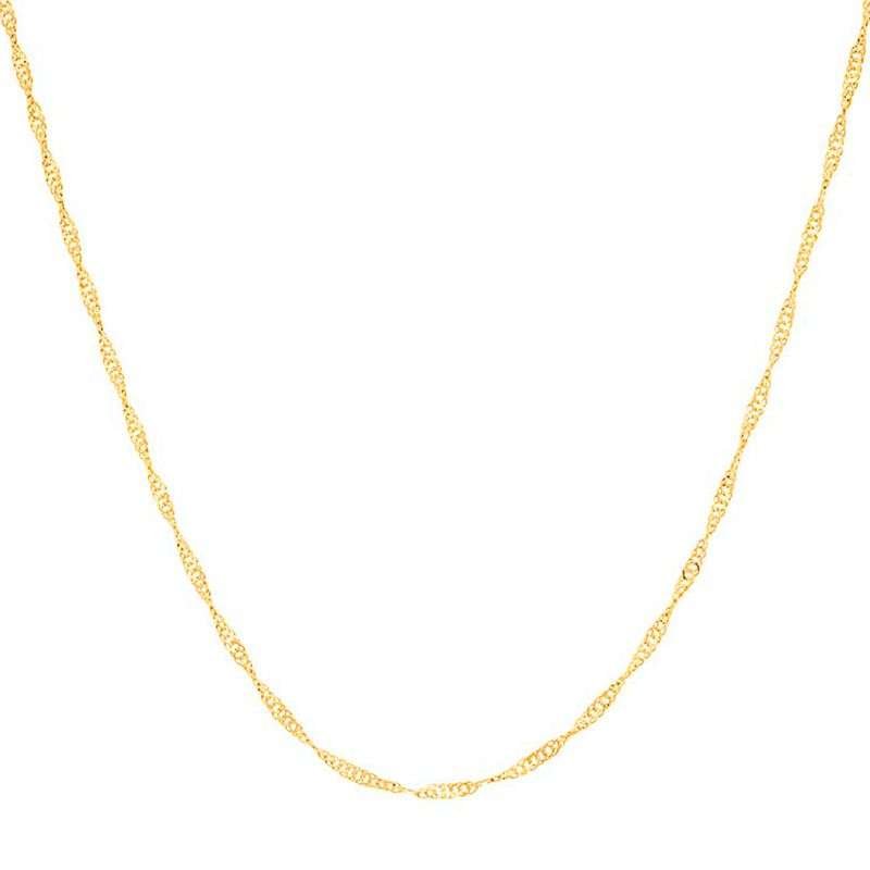 Collar liso enchapado en oro de 18k 4 Collar liso enchapado en oro de 18k - Imagen 2