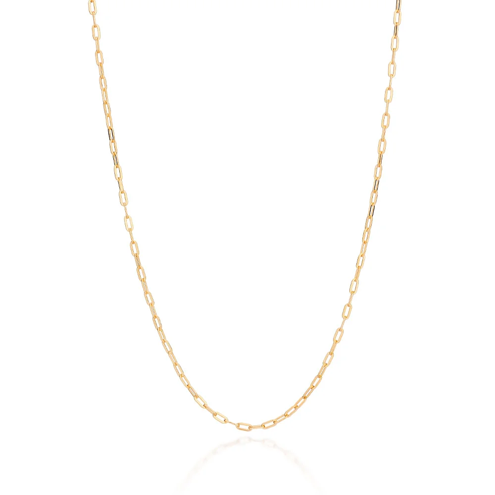 Collar de Cadena Entrelazada Enchapada en Oro 18K 3 cadena entrelazada para hombres
