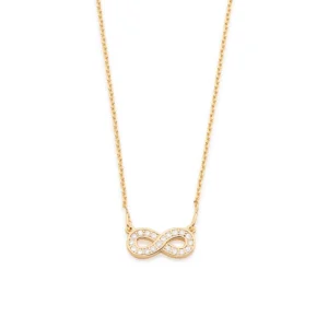 Collar Infinito Enchapado En Oro 18K