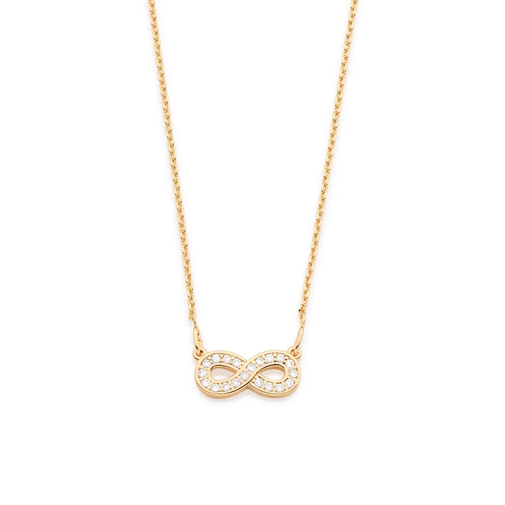 Collar Infinito Enchapado En Oro 18K 3 Collar Infinito Enchapado En Oro 18K