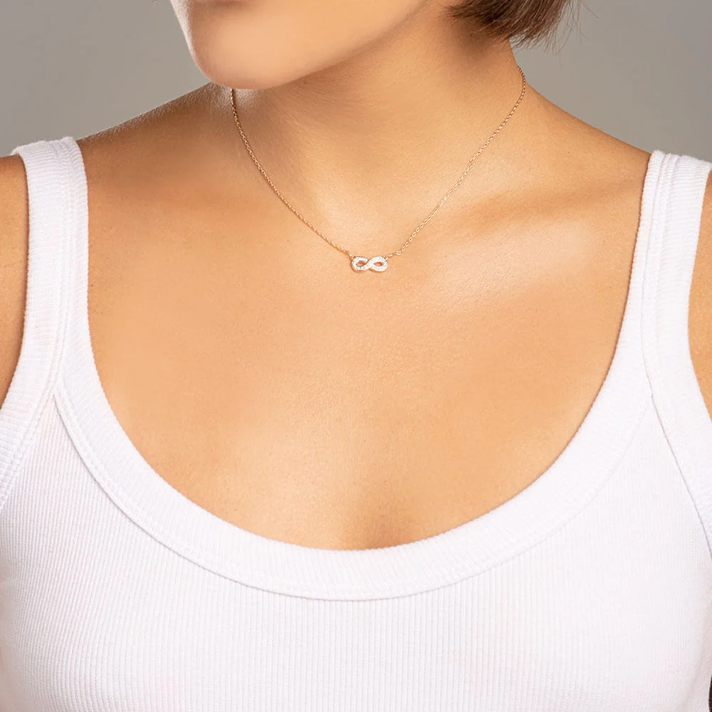 Collar Infinito Enchapado En Oro 18K 5 Collar Infinito Enchapado En Oro 18K - Imagen 3