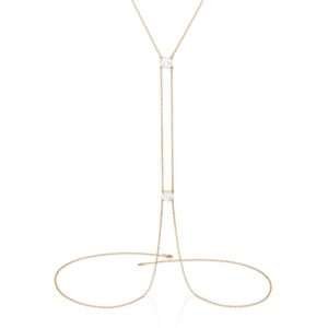 Collares body chain con circonias enchapadas en oro 18k