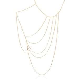 Collares body chain enchapadas en oro 18k
