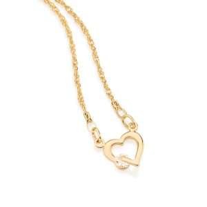 Alternative view of Collares corazon con circonia enchapdas en oro de 18k