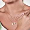 Collares de corazón con circonias enchapadas en oro de 18k - Imagen 3