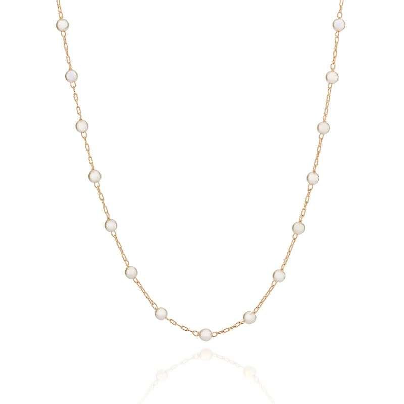 Collares de perlas pequenas enchapadas en oro de 18k 5 Collares de perlas pequenas enchapadas en oro de 18k - Imagen 3