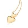 collares doble corazon oro 18k 50cm 1