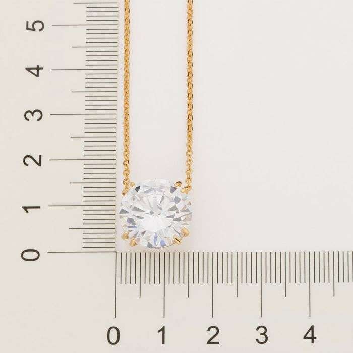 Collar Punto de Luz Circonia Grande Enchapado en Oro 18K 4 Collar punto de luz Enchapado en Oro 18k