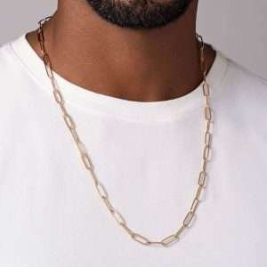 Collares Largo Paper Clip Enchapados en Oro 18K