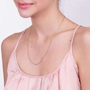 Alternative view of Collares liso enchapadas en oro de 18k