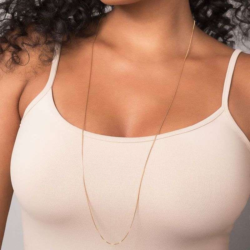 Collar liso veneciana enchapado en oro de 18k 6 Collar liso veneciana enchapado en oro de 18k - Imagen 4