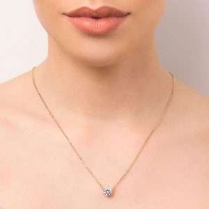 Collares punto de luz circonias enchapadas en oro 18k