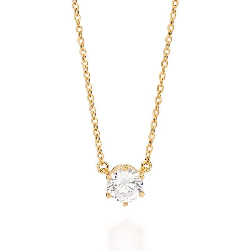 Collares punto de luz circonias enchapadas en oro 18k 4 Collares punto de luz circonias enchapadas en oro 18k - Imagen 2