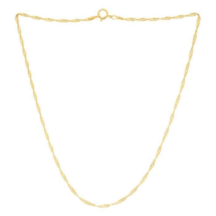 Collares Singapur Cortos Enchapados en Oro 18K 3 Collares Singapur Cortos Enchapados en Oro 18K