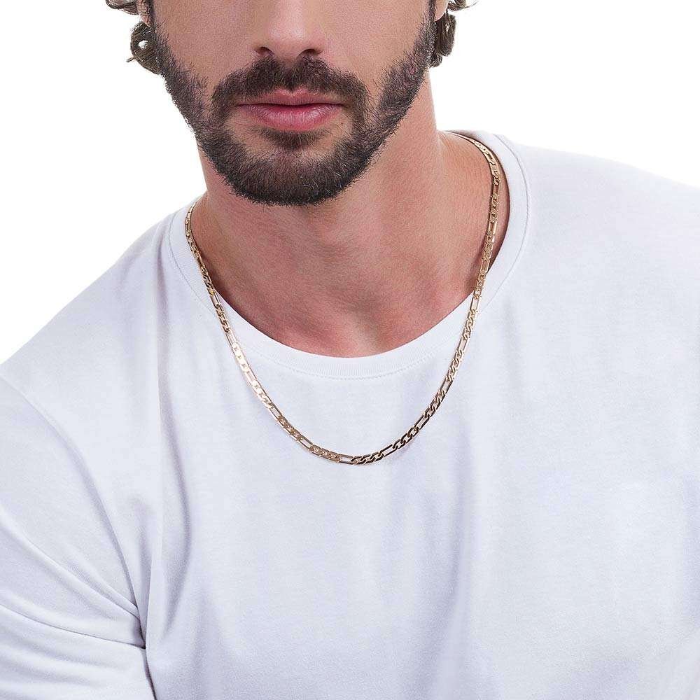 Collar y cadena gruesa hombre enchapado en oro de 18k 5 Collar y cadena gruesa hombre enchapado en oro de 18k - Imagen 3