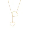 Collar Corazón Doble Enchapado en oro 18K