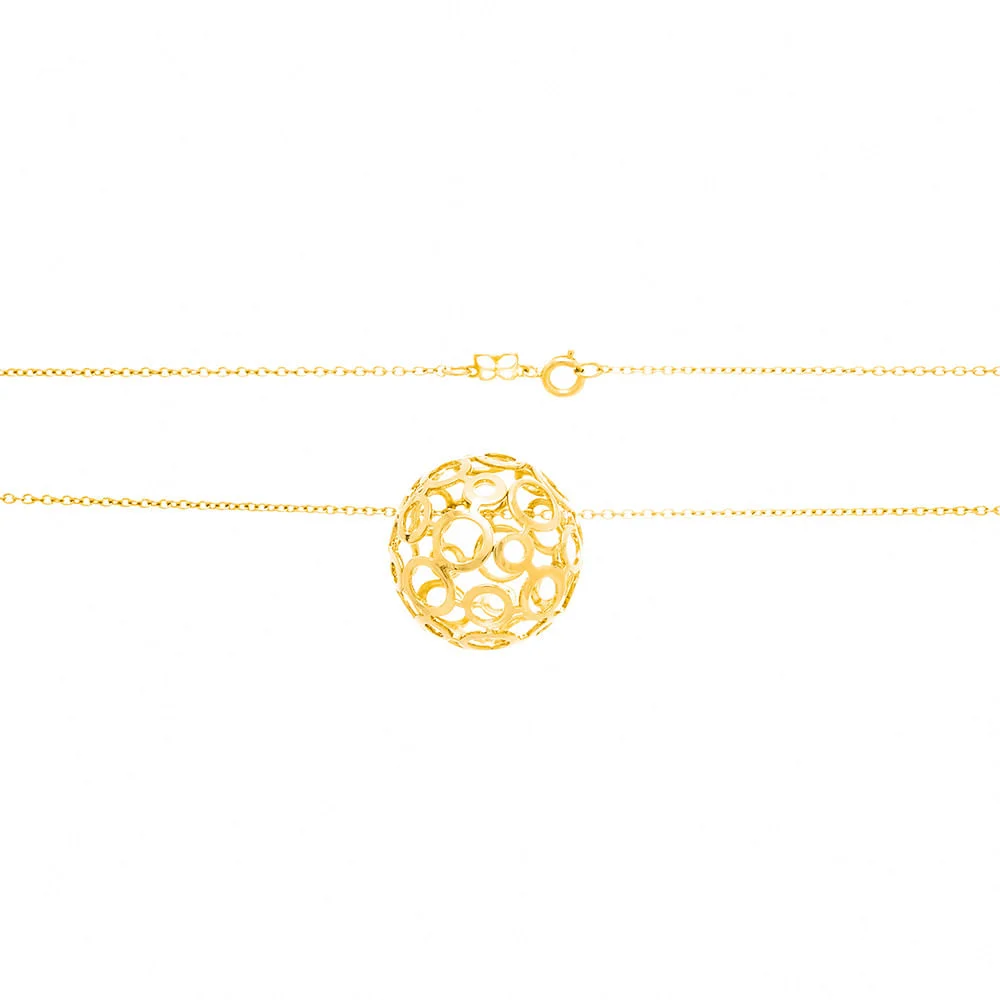 Collar Corbatín Largo con Bola de Fuego Enchapados en Oro 18K 4 Collar Corbatín Largo con Bola de Fuego Enchapados en Oro 18K - Imagen 2