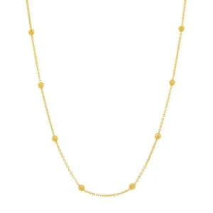 Collar de Bolitas Medianas Enchapados en Oro 18K