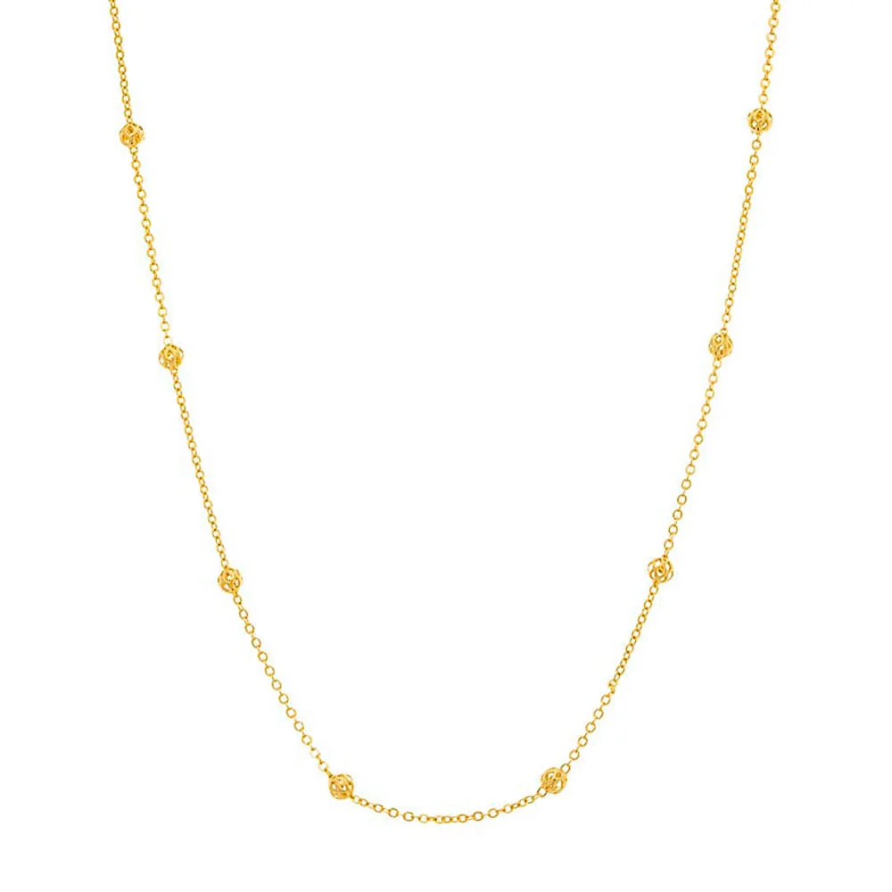 Collar de Bolitas Medianas Enchapados en Oro 18K 3 Collar de Bolitas Medianas Enchapados en Oro 18K